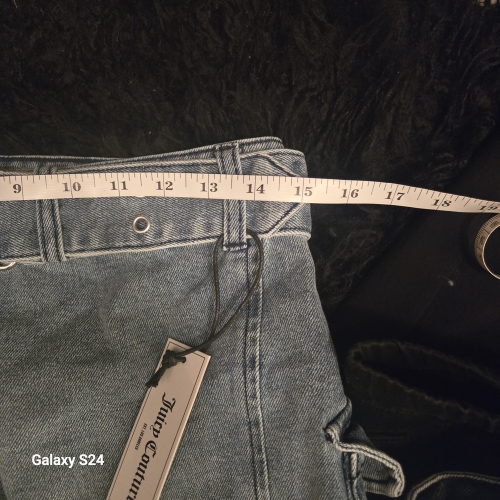 Juicy Couture Light Blue Denim Muni Y2K Skirt Size 28 - Picture 6 of 9